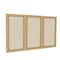 Ghent Enclosed Bulletin Board, 3 Door, Fabric, Oak Frame, 3 ft H x 6 ft W, Beige PW33672F-90 - alternate 1